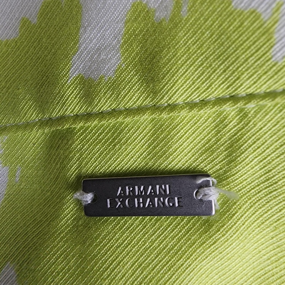 Armani Exchange Dress Pants Womens 8 Green Camo Wide Leg Twill Casual Summer - Picture 10 of 13